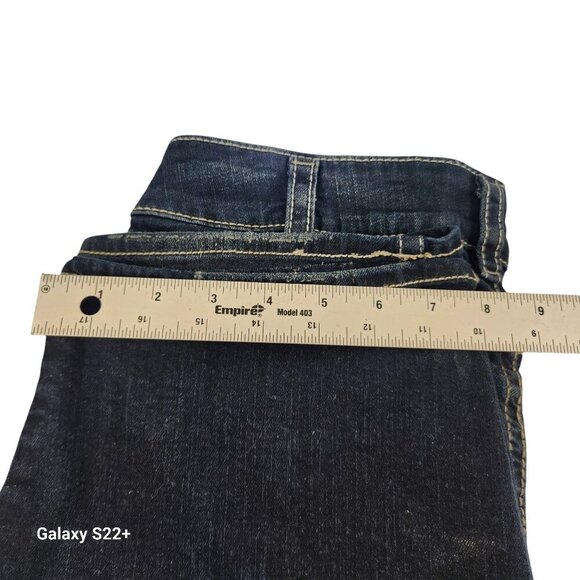 Silver Jeans Co Suki Bermuda Shorts W31/L11 Womens Dark Wash Stretch Distressed - Picture 9 of 16